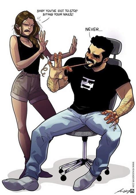artist illustrates life with wife|Artist Draws Funny Everyday Life Situations With His Wife .